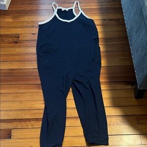 Women’s Navy Blue Jumpsuit with white Trim